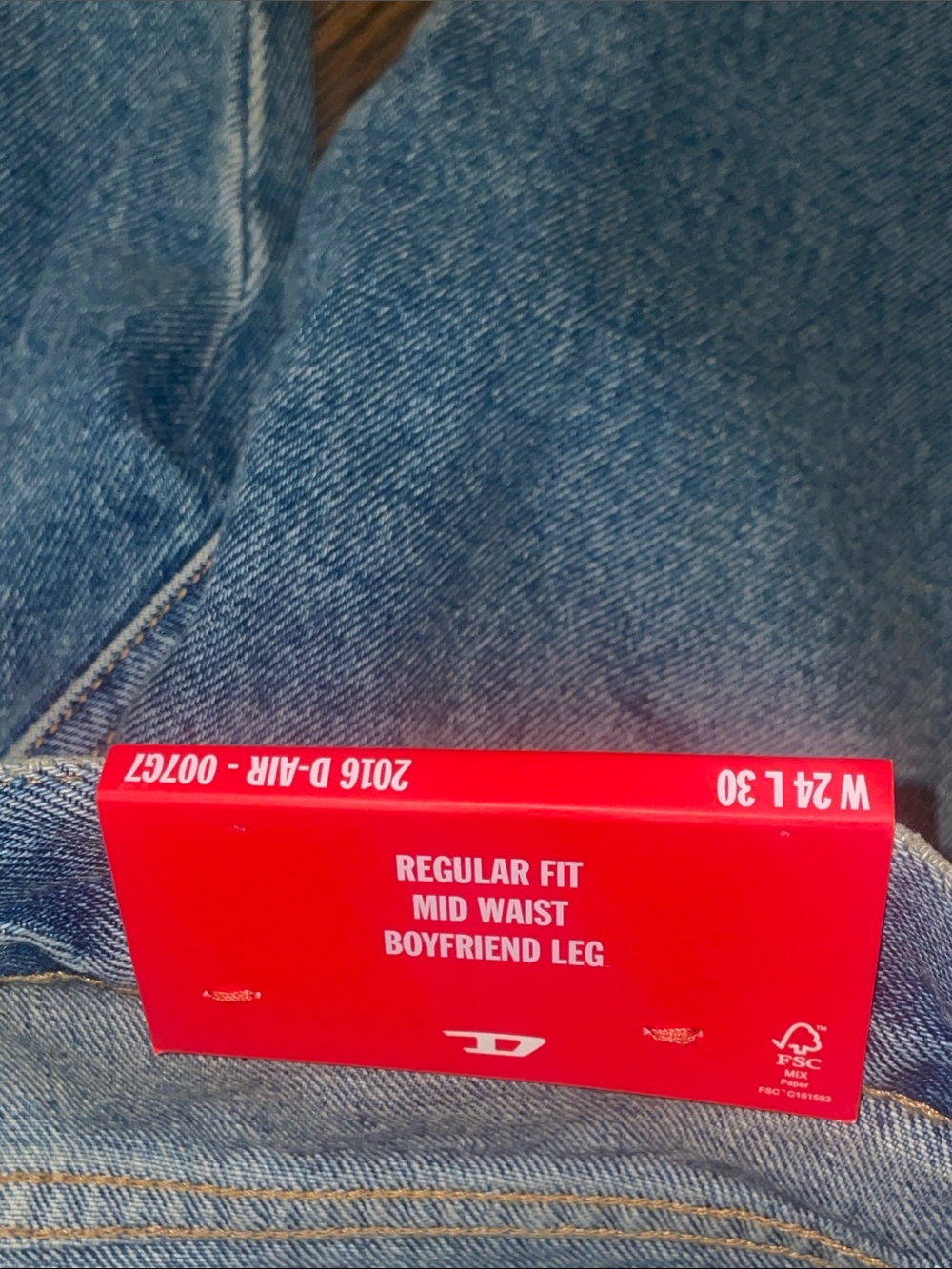 Diesel women Light Blue Straight Jeans - Picture 5 of 6
